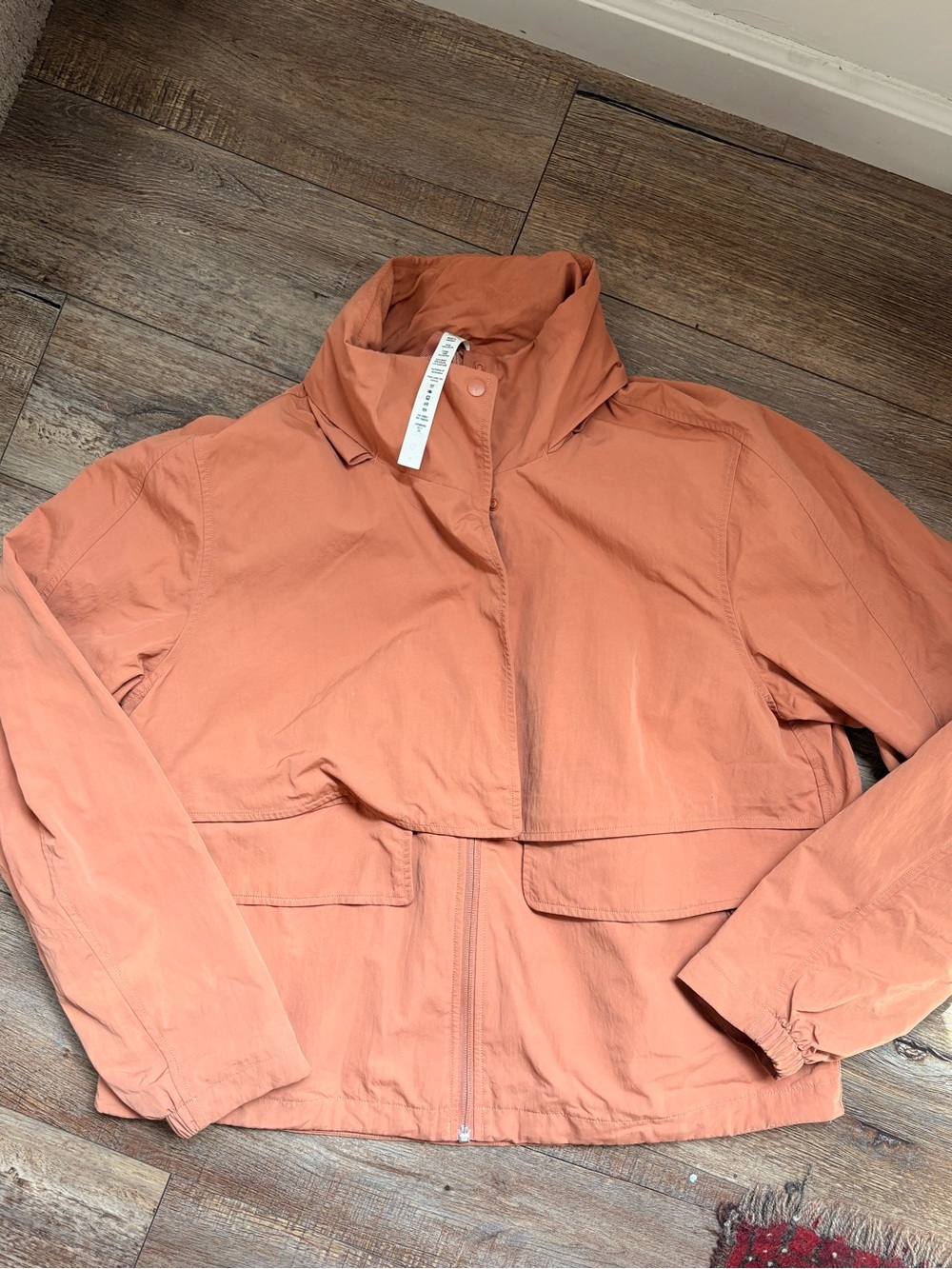 Lululemon Always Effortless Classic-Fit windbreaker jacket 10 orange desert sun